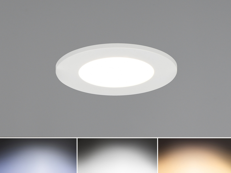 LED Einbaustrahler HIMAL 230V dimmbar mit 2 Lichtfarben für Badezimmer, Ø 8,5cm