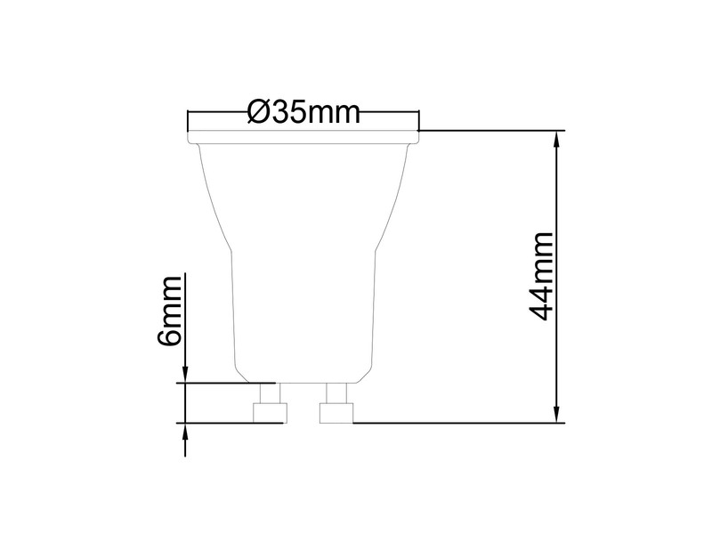 MINI GU10 LED - 4 Watt, 345 Lumen, 3000 Kelvin Warmweiß - 3 Stufen Dimmer