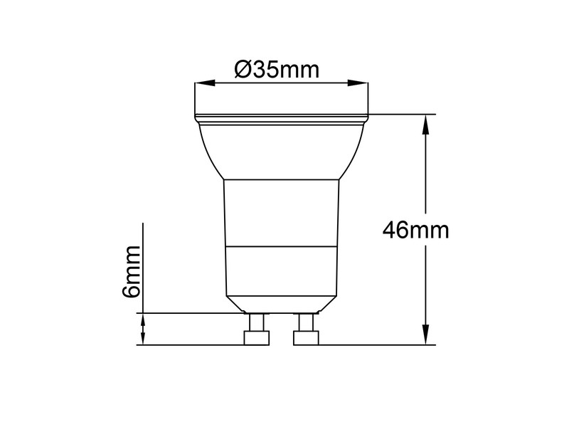 MINI GU10 LED - 4 Watt, 345 Lumen, 2700 Kelvin Warmweiß - extern dimmbar