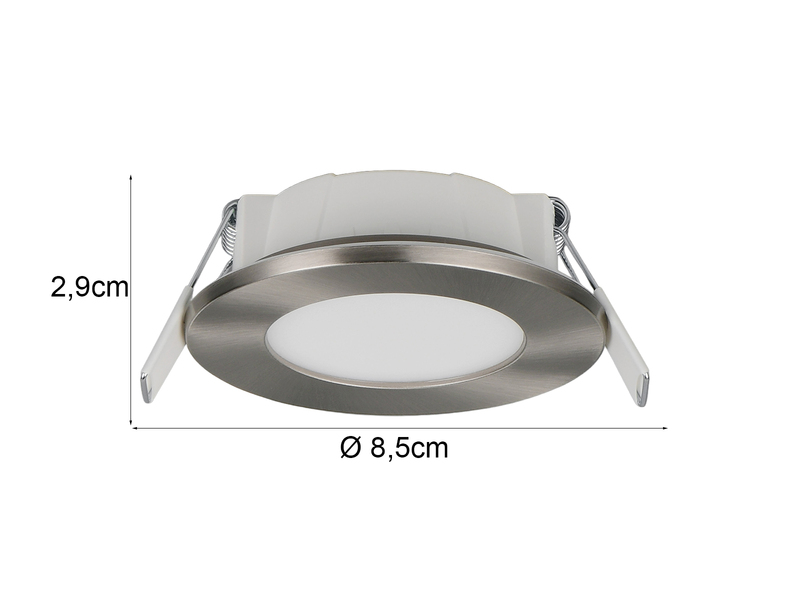 LED Einbaustrahler HIMAL 230V dimmbar mit 2 Lichtfarben für Badezimmer, Ø 8,5cm