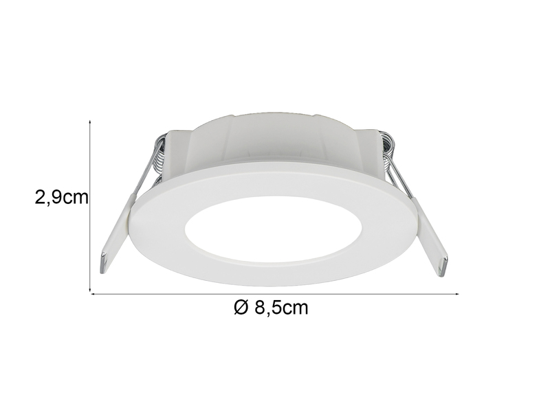 LED Einbaustrahler HIMAL 3er Set, dimmbar, 2 Lichtfarben für Badezimmer, Ø 8,5cm