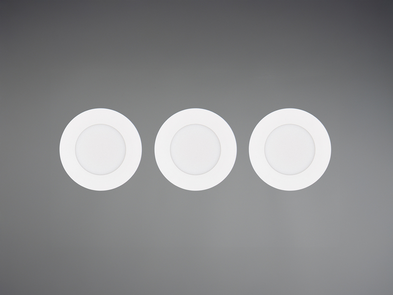 LED Einbaustrahler HIMAL 3er Set, dimmbar, 2 Lichtfarben für Badezimmer, Ø 8,5cm