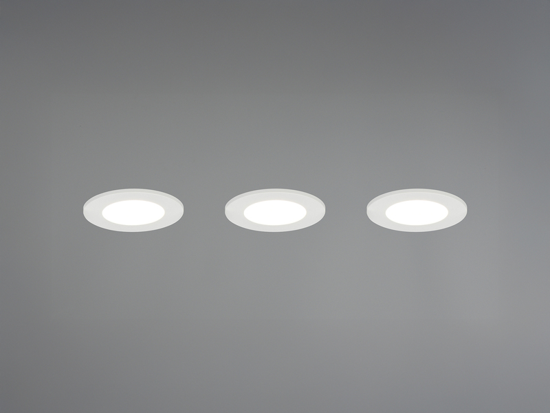 LED Einbaustrahler HIMAL 3er Set, dimmbar, 2 Lichtfarben für Badezimmer, Ø 8,5cm