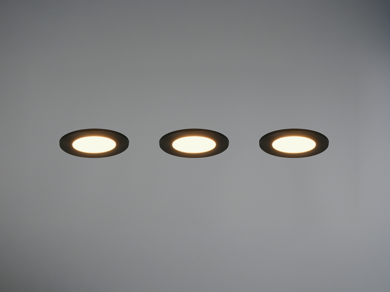 LED Einbaustrahler HIMAL 3er Set, dimmbar, 2 Lichtfarben für Badezimmer, Ø 8,5cm