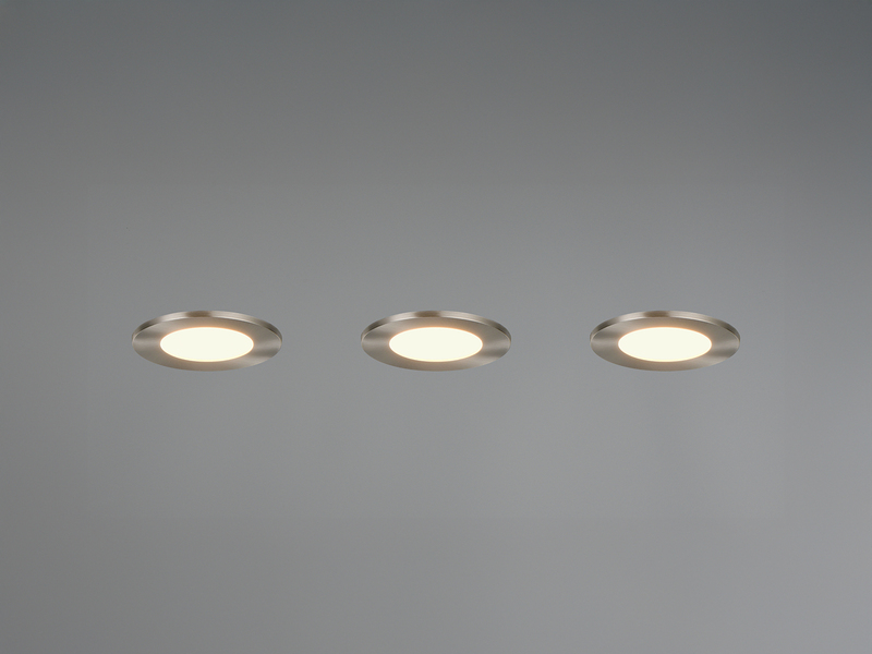 LED Einbaustrahler HIMAL 3er Set, dimmbar, 2 Lichtfarben für Badezimmer, Ø 8,5cm