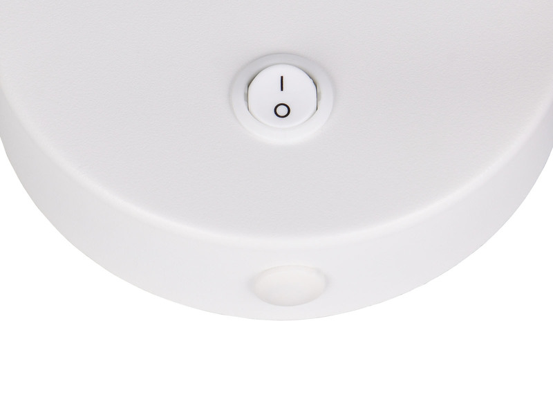 LED Schwanenhals Leselampe Weiß mit Schalter, Breite 10cm