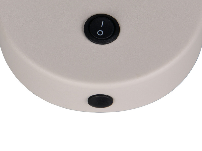 LED Schwanenhals Leselampe Coffee / Grau mit Schalter, Breite 10cm