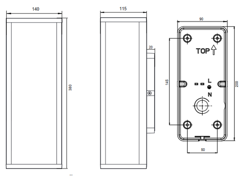 Up & Down LED Außenwandleuchte in Rostoptik mit Glas, Höhe 38cm