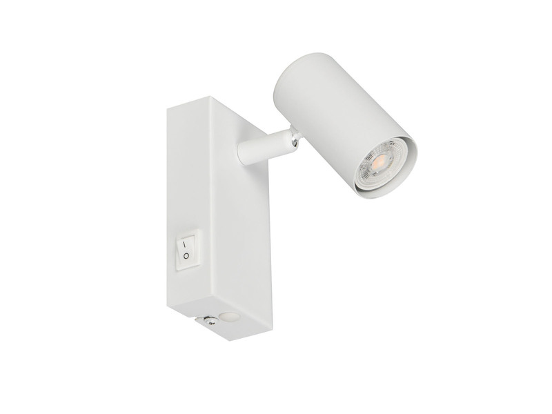 LED Wandstrahler Weiß mit Schalter, Breite 6cm