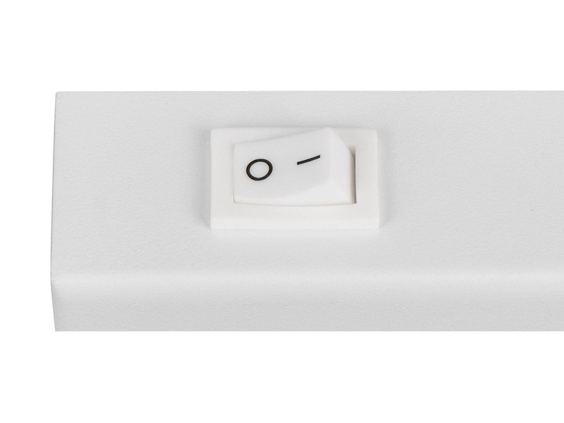 LED Wandstrahler Weiß mit Schalter, Breite 6cm