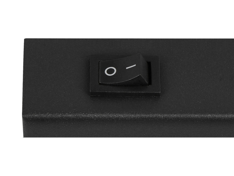 LED Wandstrahler Schwarz mit Schalter, Breite 6cm