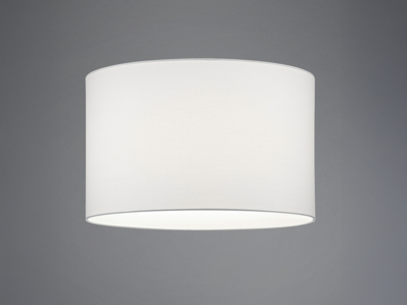 Stoff Lampenschirm Weiß rund für E27 Fassung Ø 40cm