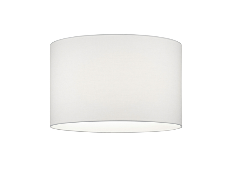Stoff Lampenschirm Weiß rund für E27 Fassung Ø 40cm