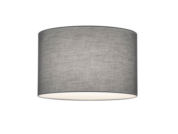 Stoff Lampenschirm Grau rund für E27 Fassung Ø 40cm