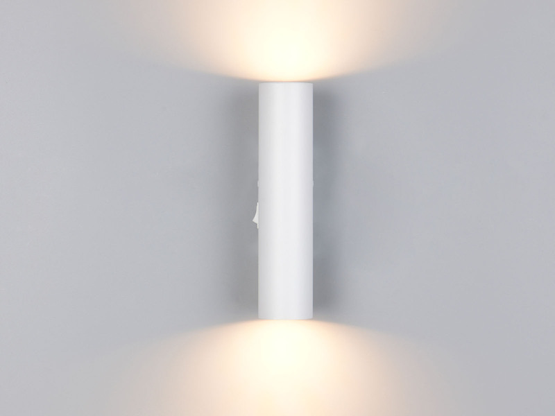 Wandleuchte TARYN Up and Down Weiß mit Schalter, Höhe 18cm