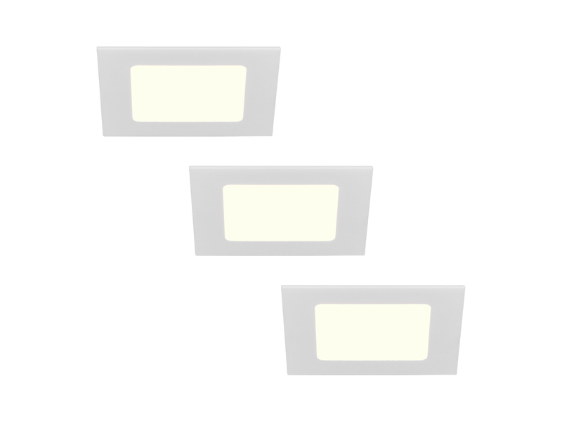 LED Einbaustrahler 230V 3er Set, 3 Lichtfarben inklusive Tageslichtweiß B 12cm