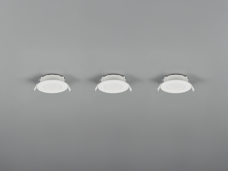 LED Einbaustrahler 6er Set, dimmbar, 2 Lichtfarben für Badezimmer, Ø 8,5cm