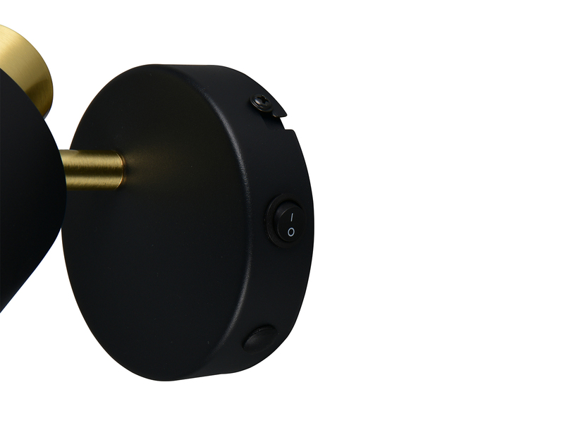 Detailansicht der Montageplatte des Wandstrahlers