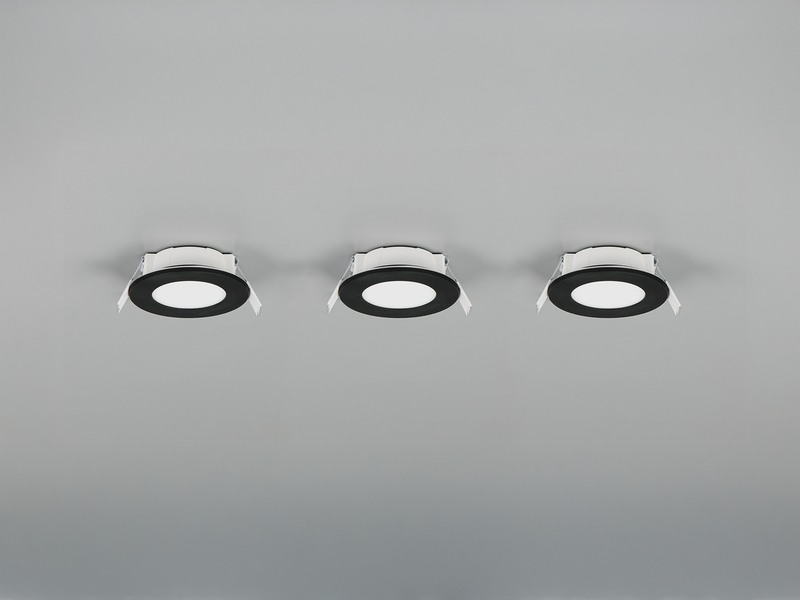 LED Einbaustrahler 6er Set, dimmbar, 2 Lichtfarben für Badezimmer, Ø 8,5cm