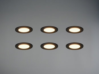 LED Einbaustrahler 6er Set, dimmbar, 2 Lichtfarben für Badezimmer, Ø 8,5cm