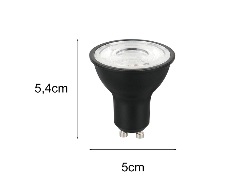 GU10 LED Stiftsockel - 3,3 Watt, 450 Lumen, 2.700 Kelvin - 3 Stufen Dimmer
