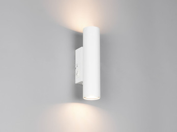 LED Wandleuchte Up and Down Weiß mit Schalter, Höhe 18cm