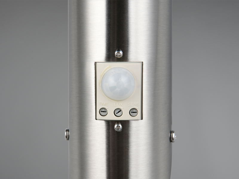 2er Set LED Außenwandleuchten mit Bewegungsmelder Silber, Höhe 39cm