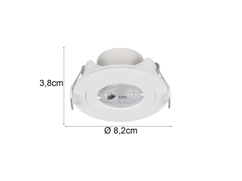 Flacher LED Einbaustrahler 230V dimmbar 3er Set Badezimmer geeignet 4000K Ø 8cm