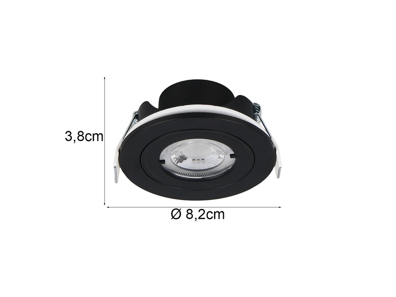 Flacher LED Einbaustrahler 230V dimmbar, 3er Set, Badezimmer geeignet, Ø 8cm