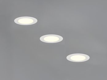 LED Einbaustrahler 230V 3er Set dimmbar, 3 Lichtfarben für Badezimmer, Ø 11cm