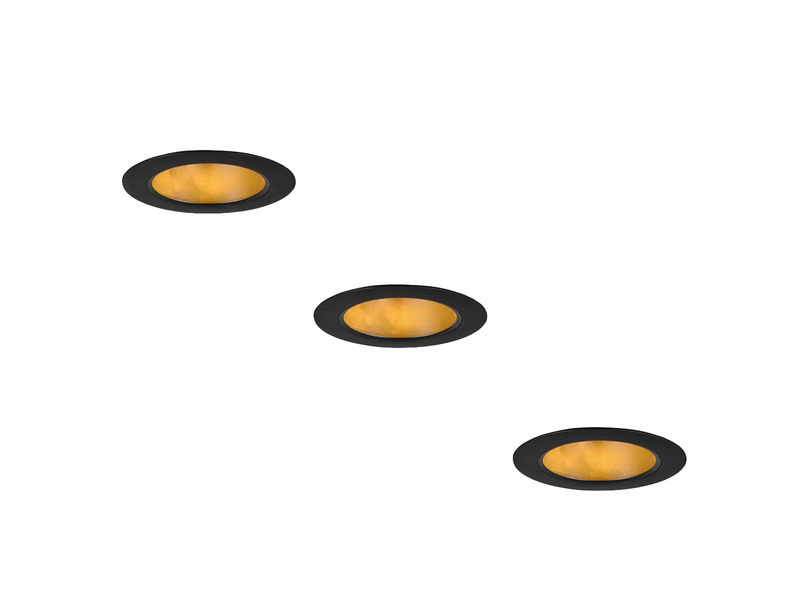 LED Einbaustrahler 230V 3er Set dimmbar, 3 Lichtfarben für Badezimmer, Ø 11cm