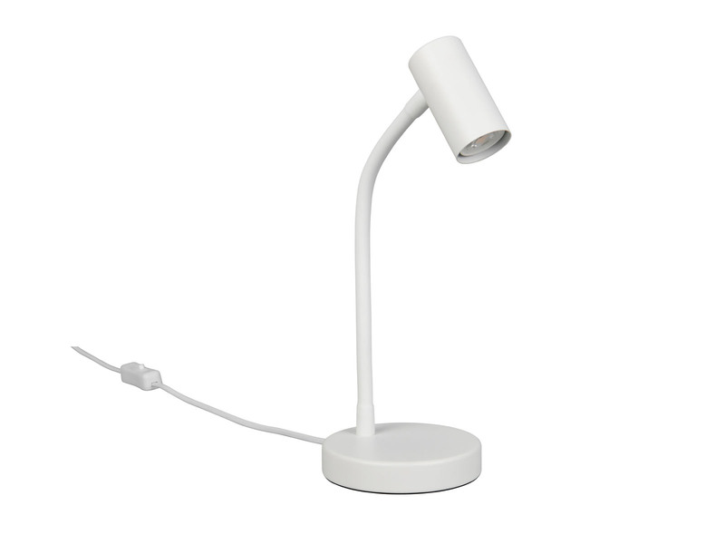 Flexible Schreibtischlampe TARYN Weiß, Höhe 28cm