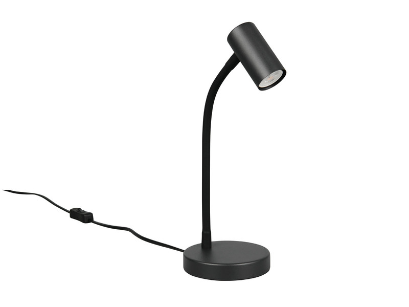 Flexible Schreibtischlampe TARYN Schwarz, Höhe 28cm