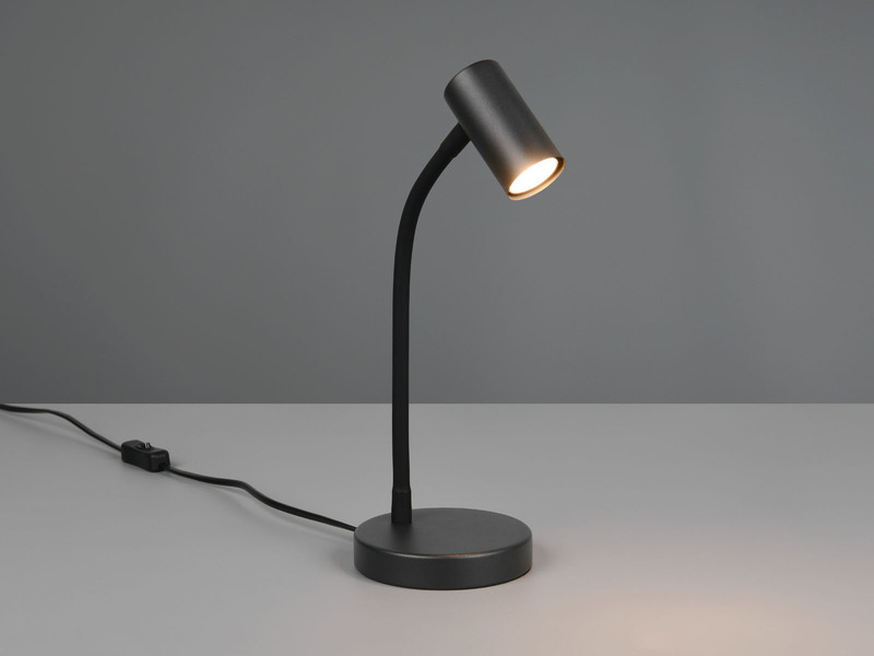Flexible Schreibtischlampe TARYN Schwarz, Höhe 28cm