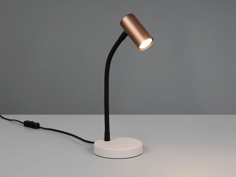 Flexible Schreibtischlampe TARYN Coffee / Grau, Höhe 28cm