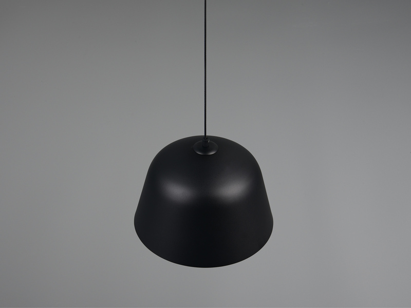 LED Pendelleuchte 1-flammig aus Metall höhenverstellbar in Schwarz, Ø 30cm