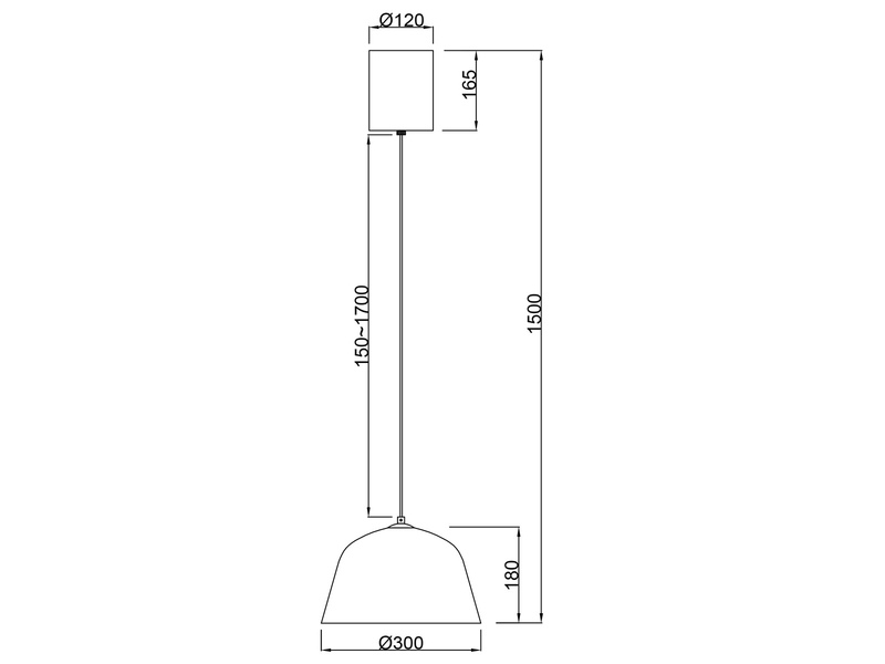 LED Pendelleuchte 1-flammig aus Metall höhenverstellbar in Hellgrau, Ø 30cm