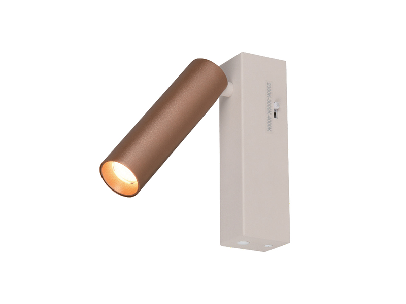 LED Wandstrahler AMBALA Coffee, dimmbar & Lichtfarbe wählbar, Breite 4cm