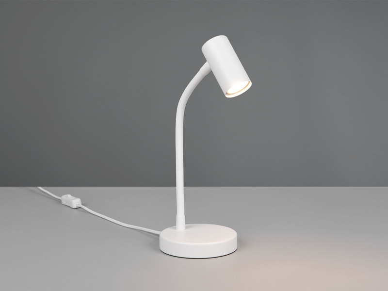 Flexible LED Schreibtischlampe Weiß, Höhe 28cm