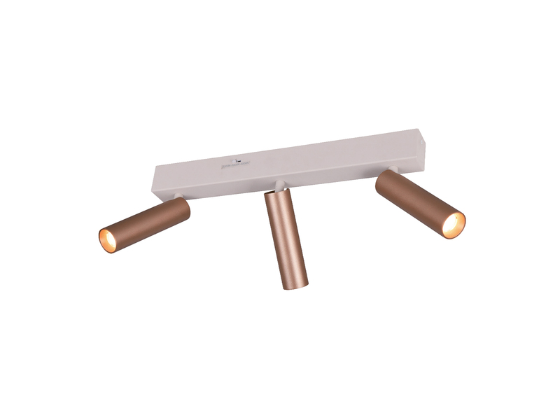 Moderner LED Deckenstrahler AMBALA dimmbar 3-flammig Coffee, Breite 44cm