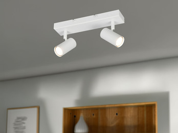 Deckenstrahler TARYN Weiß 2-flammig, Breite 26cm