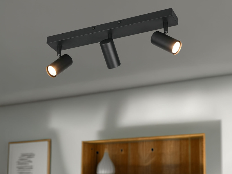 Deckenstrahler TARYN Schwarz 3-flammig, Breite 41cm