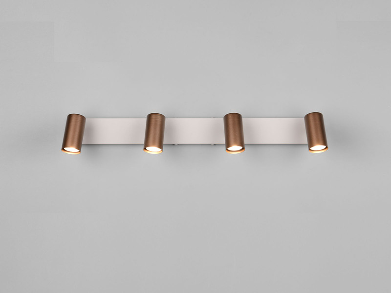 Deckenstrahler TARYN Coffee / Grau 4-flammig, Breite 56cm