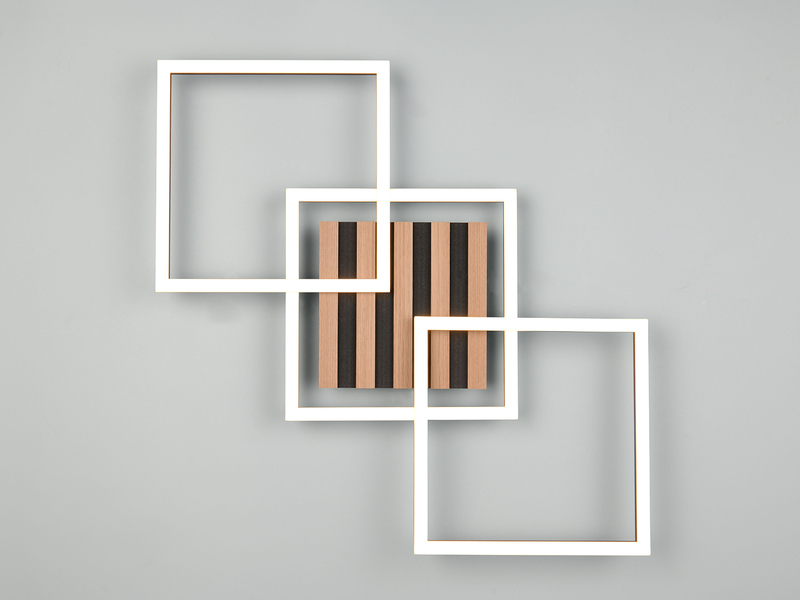 Große LED Deckenleuchte ZARO Schwarz flach quadratisch schwenkbar Breite 74,5cm