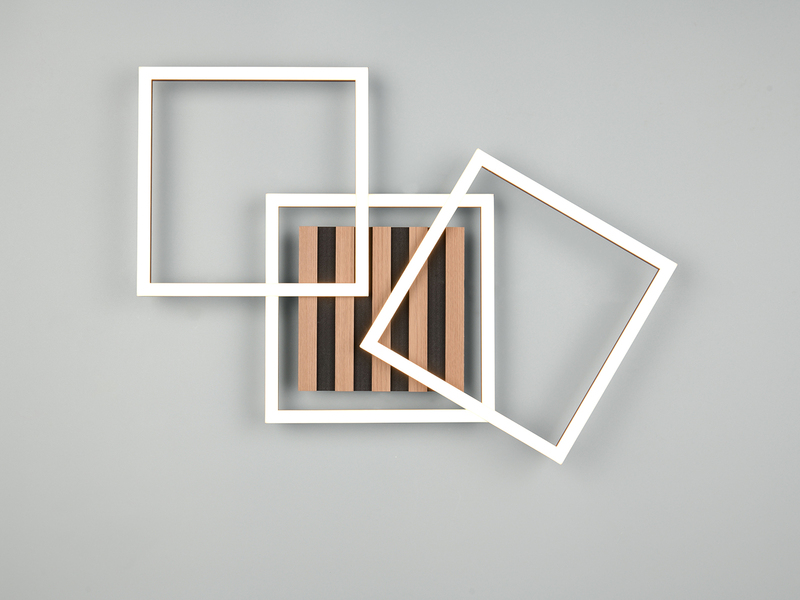 Große LED Deckenleuchte ZARO Schwarz flach quadratisch schwenkbar Breite 74,5cm