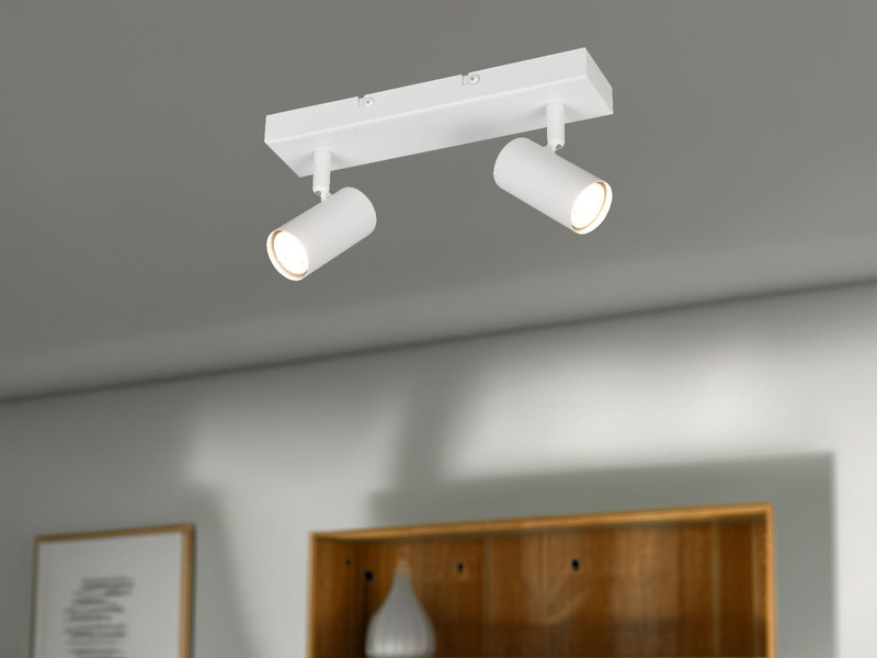 LED Deckenstrahler Weiß 2-flammig, Breite 26cm