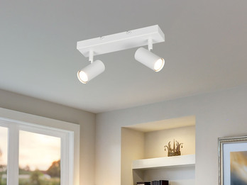 LED Deckenstrahler Weiß 2-flammig, Breite 26cm