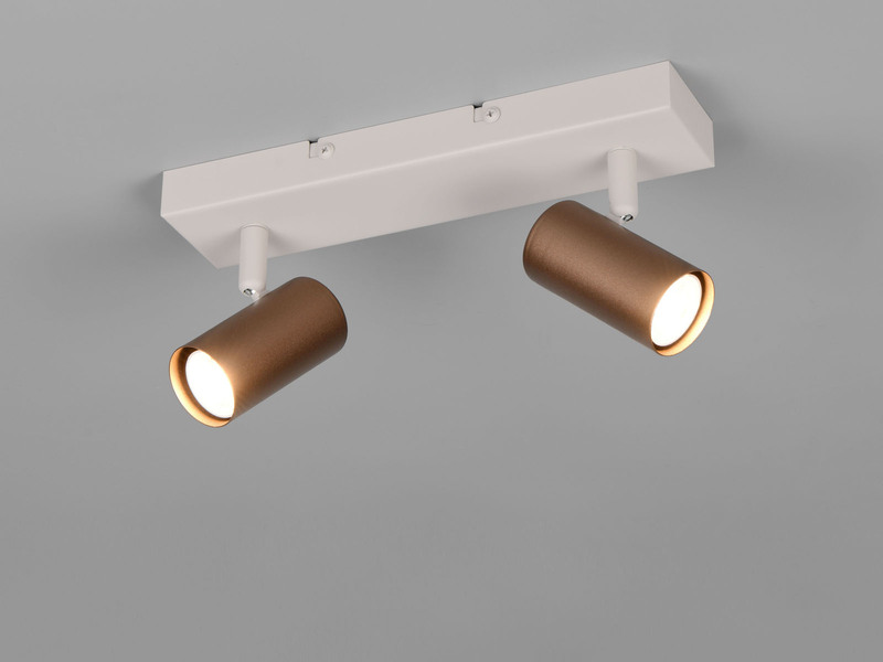 LED Deckenstrahler Coffee / Grau 2-flammig, Breite 26cm