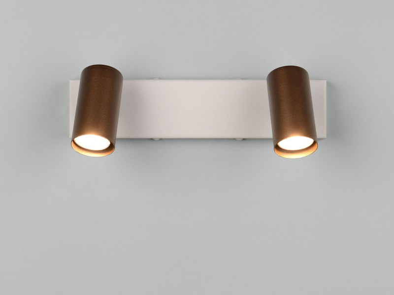 LED Deckenstrahler Coffee / Grau 2-flammig, Breite 26cm