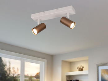 LED Deckenstrahler Coffee / Grau 2-flammig, Breite 26cm